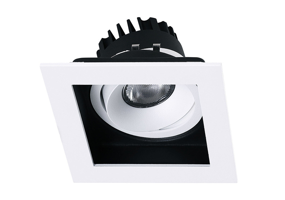 Square Shape 7W Anti Glare LED COB Downlight With Adjustable Beam Angle