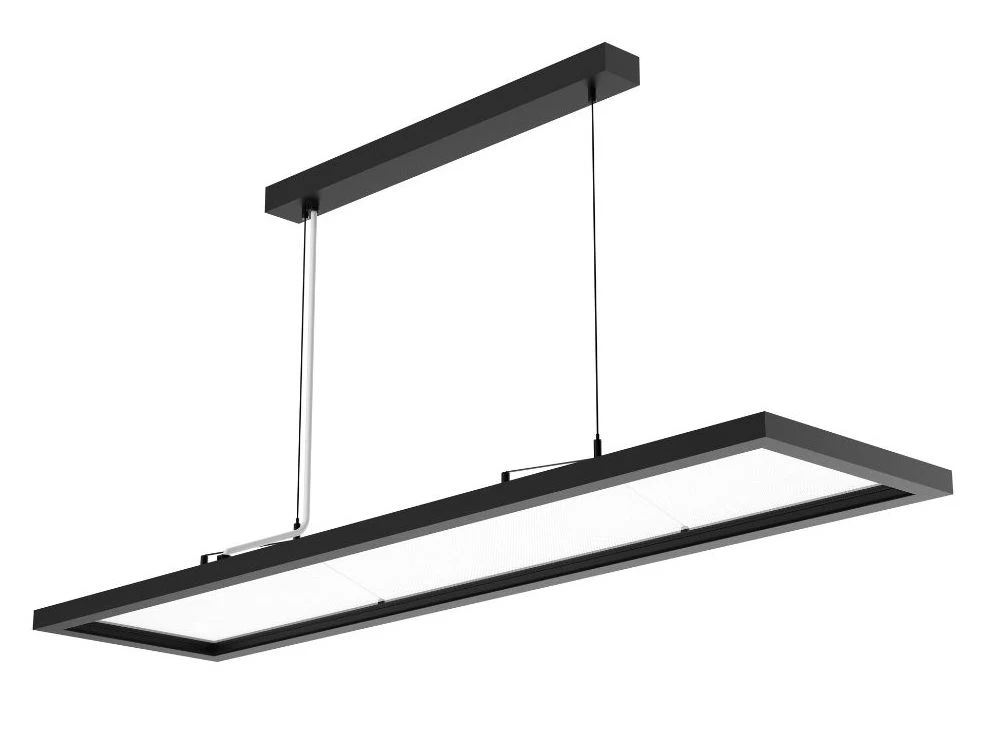 OEM ODM Mirrow Round Corner Hanging Commericial Residential High End Class Anti Glare 4FT 5FT 50W 60W Dali Dimmable LED Pendent Lamp LED Panel Light for Office