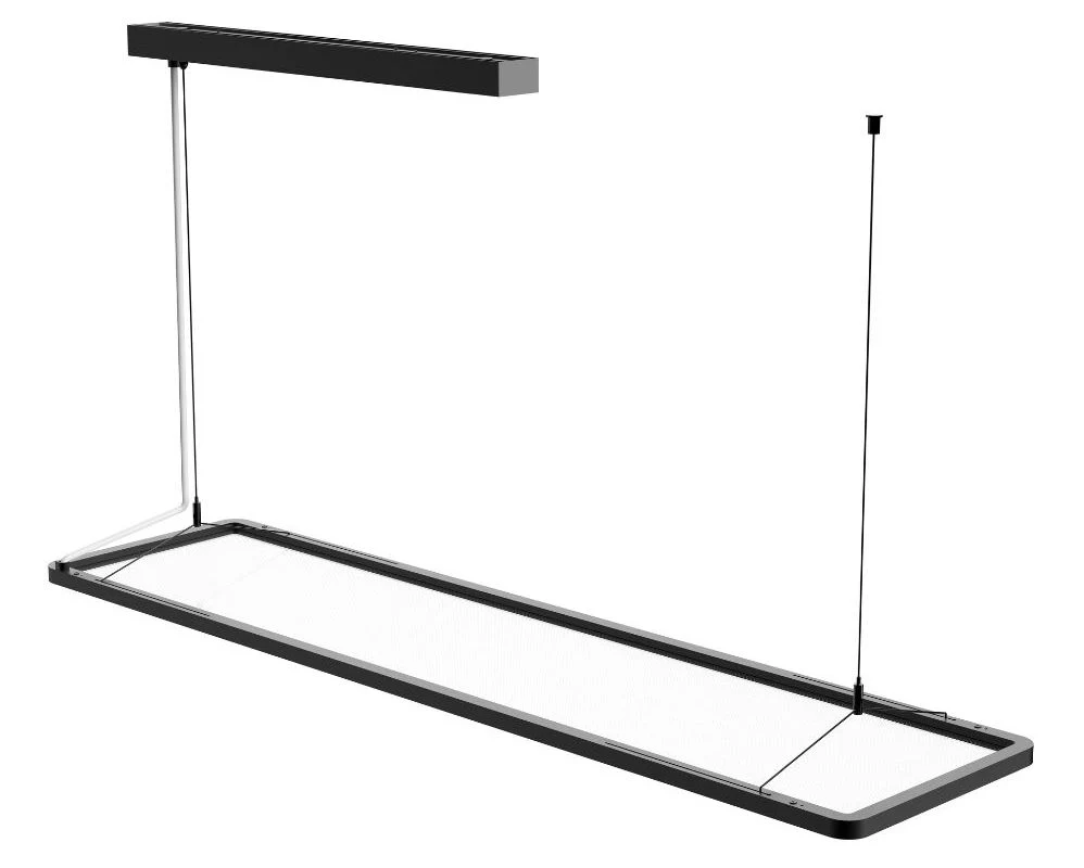 OEM ODM Mirrow Round Corner Hanging Commericial Residential High End Class Anti Glare 4FT 5FT 50W 60W Dali Dimmable LED Pendent Lamp LED Panel Light for Office
