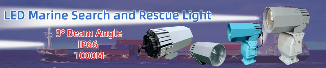 Szperacz LED 200W 300W IP66 Wodoodporny Stalowy Antykorozyjny 1000m 3000m Statek Morskie Łódź Zdalne Wyszukiwanie Reflektor Ratowniczy 2