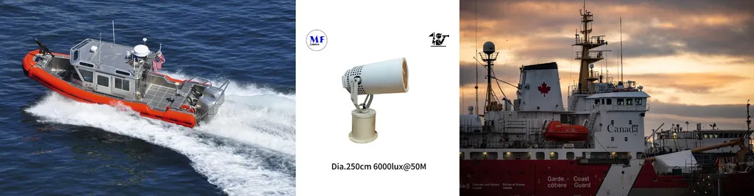 Szperacz LED 200W 300W IP66 Wodoodporny Stalowy Antykorozyjny 1000m 3000m Statek Morskie Łódź Zdalne Wyszukiwanie Reflektor Ratowniczy 17