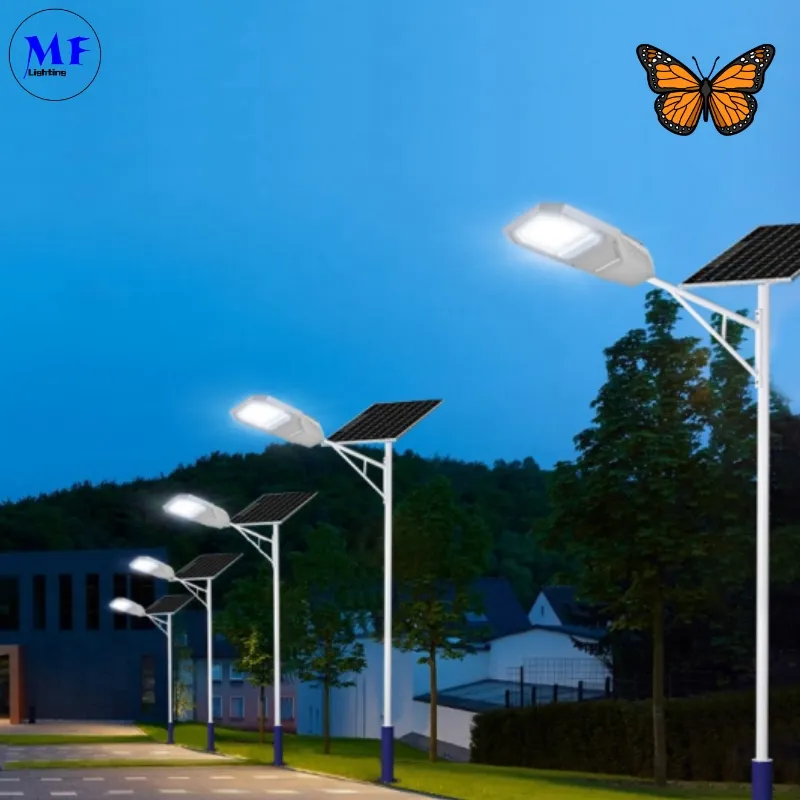 LED Solar Garden Street Wall Light Aluminiowy wodoodporny 200W IP65 Ik08 Kompaktny Drogę Parkową Chodniki Autostrada 2