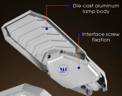 LED Solar Garden Street Wall Light Aluminiowy wodoodporny 200W IP65 Ik08 Kompaktny Drogę Parkową Chodniki Autostrada 3