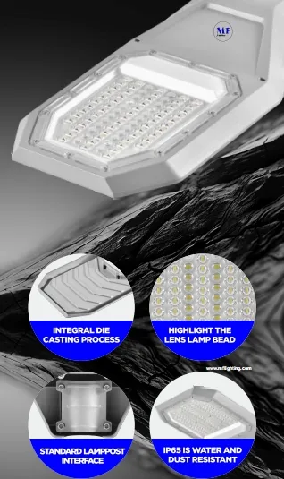 LED Solar Garden Street Wall Light Aluminiowy wodoodporny 200W IP65 Ik08 Kompaktny Drogę Parkową Chodniki Autostrada 6