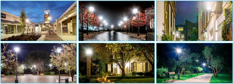 LED Oświetlenie Ogrodowe Regulowane Anti-Shok IP65 48/64/80W Wodoodporne 130lm/W Latarnia Czarno-Biały Trawnik 8