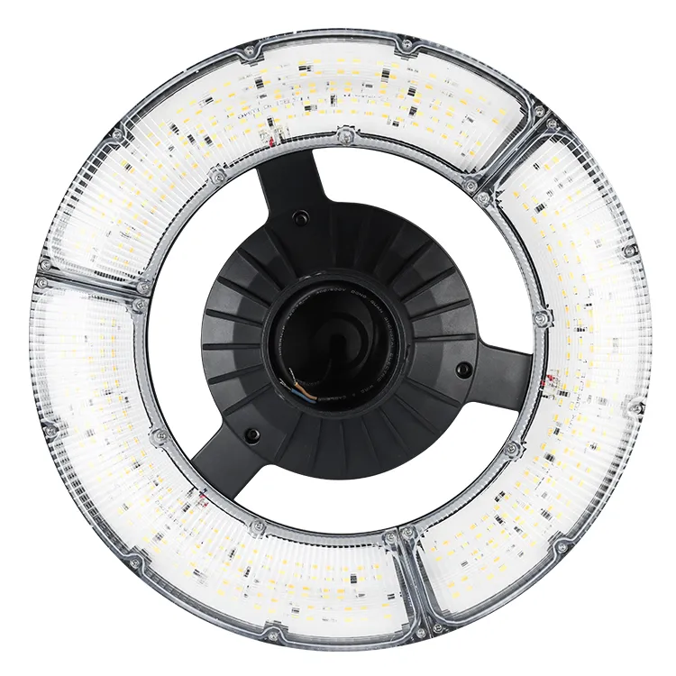 Regulowana lampa ogrodowa LED 150W IP65 Wbudowana wodoodporność 130lm/W Okrągła Czarna Na dziedziniec Park Podwórze Na słupek 0