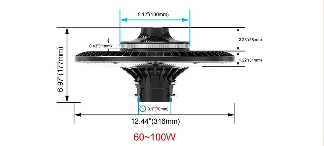 Energooszczędna lampa słupkowa LED do ogrodu, oświetlenie obszarowe 140lm/W, Smart-Tuning 200W do stref odpoczynku przy autostradach, kompleksów sportowych, promenad nadbrzeżnych 4