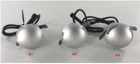 Oświetlenie schodowe LED srebrne 3W 12V IP65 ścieżka chodnik kwadraty chodnik ogród 0