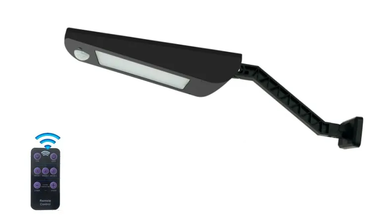 LED Światło ścienne Moderne Nowel Smart Simple Lithium Battery Monokrystaliczny Czarny IP66 Wodoszczelne 1