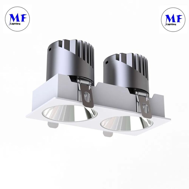 Factory Price Anti-Glare Multiple Housing Colors IP20/IP44 Two Heads 14W/20W/24W/30W/40W LED Spot Light LED Down Light Recessed Down Light