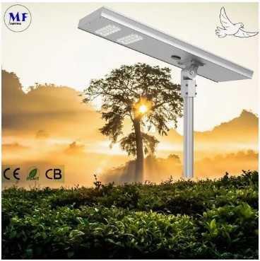 LED Solar Street Garden Light Motion Sensor Biały Srebrny 120W 100W 80W Alu. IP66 Podjazd Willa Courtyard