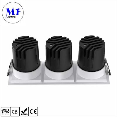 3*10W Światło podświetlone LED przeciwbłyskowe CRI90 100lm/W Triac /0-10V/Dali-2 Układający się kąt wiązki 15°/24°/36°50° Opcjonalnie Światło podświetlone LED