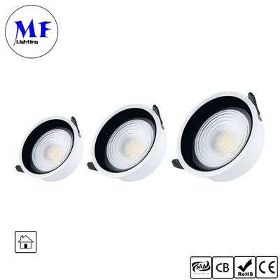 7W CRI90 160lm/W Reflektor Downlight Triak /0-10V/Dali-2 Ściemnialny Szeroki Kąt świecenia 120° 6CALI/8CALI Wpuszczany Antyodblaskowy LED Downlight do Przestrzeni Komercyjnych