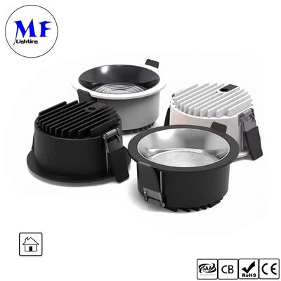 35W 160lm/W Reflektor Sufitowy LED z możliwością ściemniania Triac /0-10V/Dali-2 CRI90 IP20 Szeroki kąt świecenia 120° 8 cali/10 cali Wpuszczany Downlight LED Antyodblaskowy do przestrzeni komercyjnych