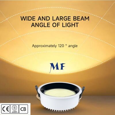 LED Down Light Round Recessed 120 Degree Wide Beam 160lm/W IP44 Ik07 50W 60W 70W 80W 100W Dali Dim DT6 DT8 Tuya Zigbee