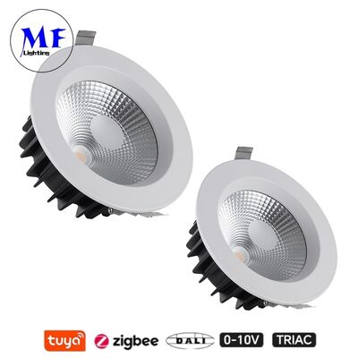35W 100lm/W LED Spot Down Light Anti-Glare CCT Regulowalny CRI90 Triac /0-10V/Dali-2/Tuya Zigbee Układający się kąt wiązki 60° Wstępny COB dla miejsc komercyjnych i mieszkalnych