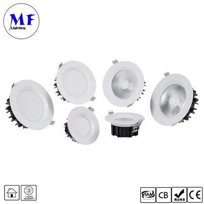 5W CRI90 100lm/W szeroki kąt wiązki 120° Triac /0-10V/Dali-2/Tuya Zigbee Dymable LED Spot Downlight Recessed Anti-Glare SMD LED Down Light for Commercial Places