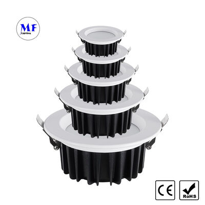 Cena fabryczna LED Downlight Wpuszczany Triac 0-10V Dali Dali-2 Dt6 Dt8 Ściemnialny, Zigbee Tuya WiFi Antyodblaskowy IP40 Odlewany Aluminiowy Downlight Sufitowy do Hotelu