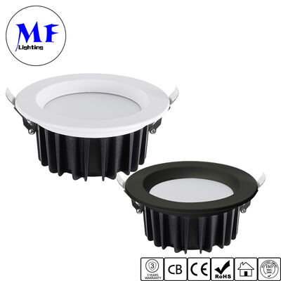 Cena fabryczna IP40 CCT Tunable Wpuszczany Downlight LED SMD 20W 25W 50W Ściemnialny Downlight sufitowy Anti Glare z mlecznym dyfuzorem PC do domu, salonu wystawowego